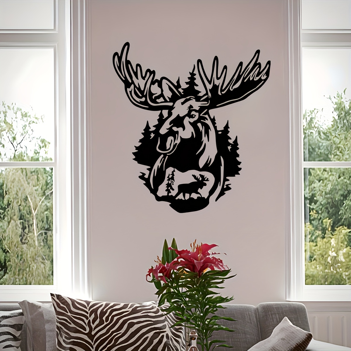 

Vintage Metal Moose Wall Art: Exquisite Decoration For Bar, Kitchen, Coffee, Living Room, Office