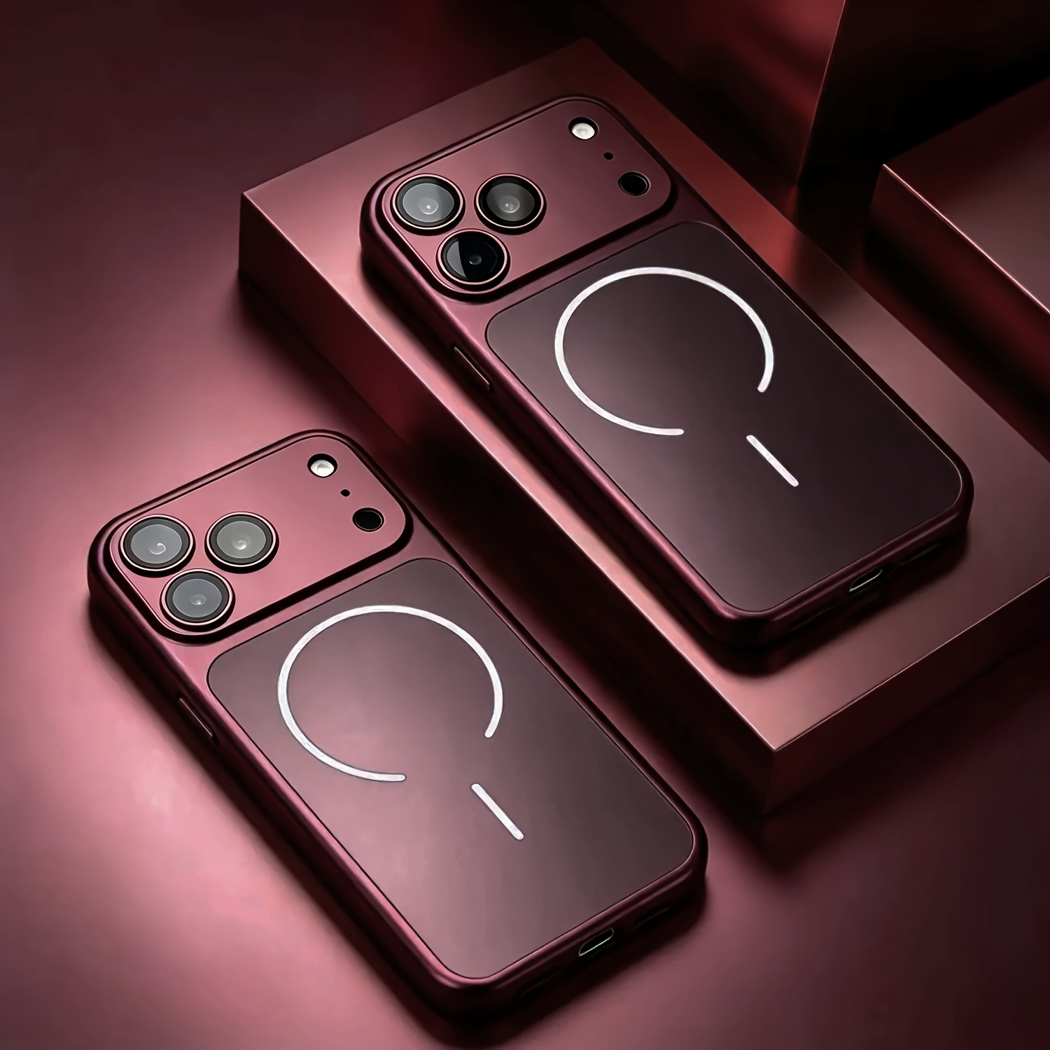 Image of Phone Case - Phone Case: For Iphone 18 Pro Max Ultra-thin Matte Open Magnetic Phone Case, Electroplated Edge Anti-drop Protective Cover, Compatible With 13/14/15/16/17pro/18pro/18promax