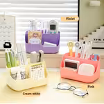 5-Compartment Desk And Drawer Organizer, Multifunctional Office Pen Holder, Large Capacity Dormitory Cosmetics Desktop Storage Box, Desk Shelf, Suitable for Pencil, Remote Control, Post-It Notes, Tape, Small Item StorageOpen in new tab.