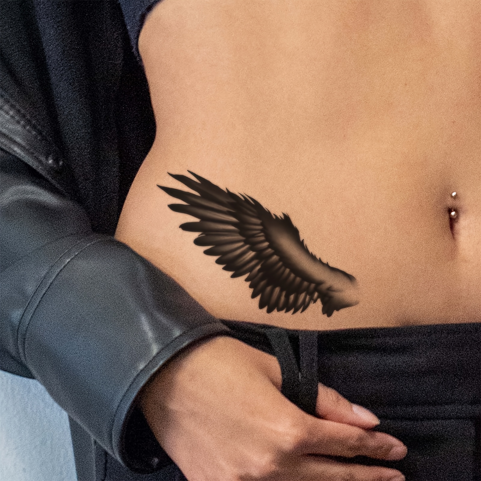 30 Temporäre Tattoos – Realistische Schwarze Flügel & Muster, Für Männer & Frauen, Einfach Anzuwenden & Zu Entfernen