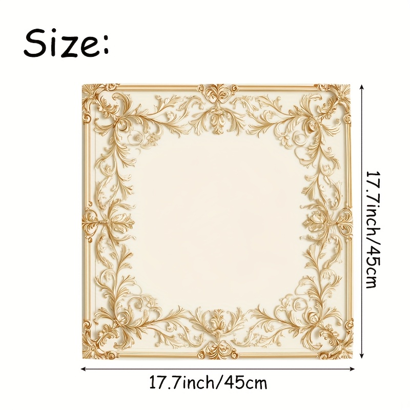 Image of 4pcs Elegant Christmas Reusable Cloth Napkins - Soft Absorbent Square Dinner Napkins Suitable For Xmas Party, Holiday Dining & Everyday Use - Fabric With Holiday Table Setting Decorations, 2d Flat