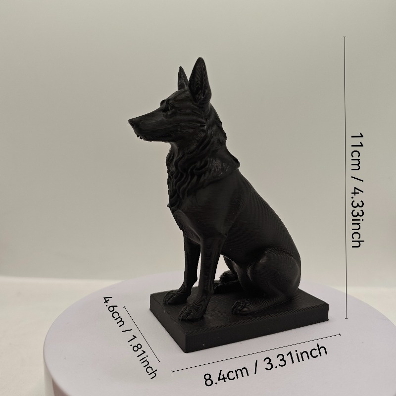 E-shop Deutscher Schäferhund Ornament, sitzender Hund Schreibtischdeko Home Office Bastelhund Sammlerstück Geschenk für wohnung