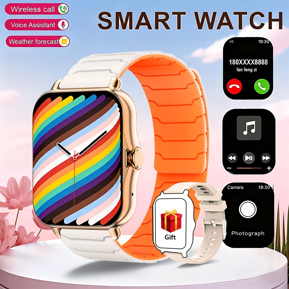 2.01-Inch Full Touch Screen Silicone Strap Smart Watch