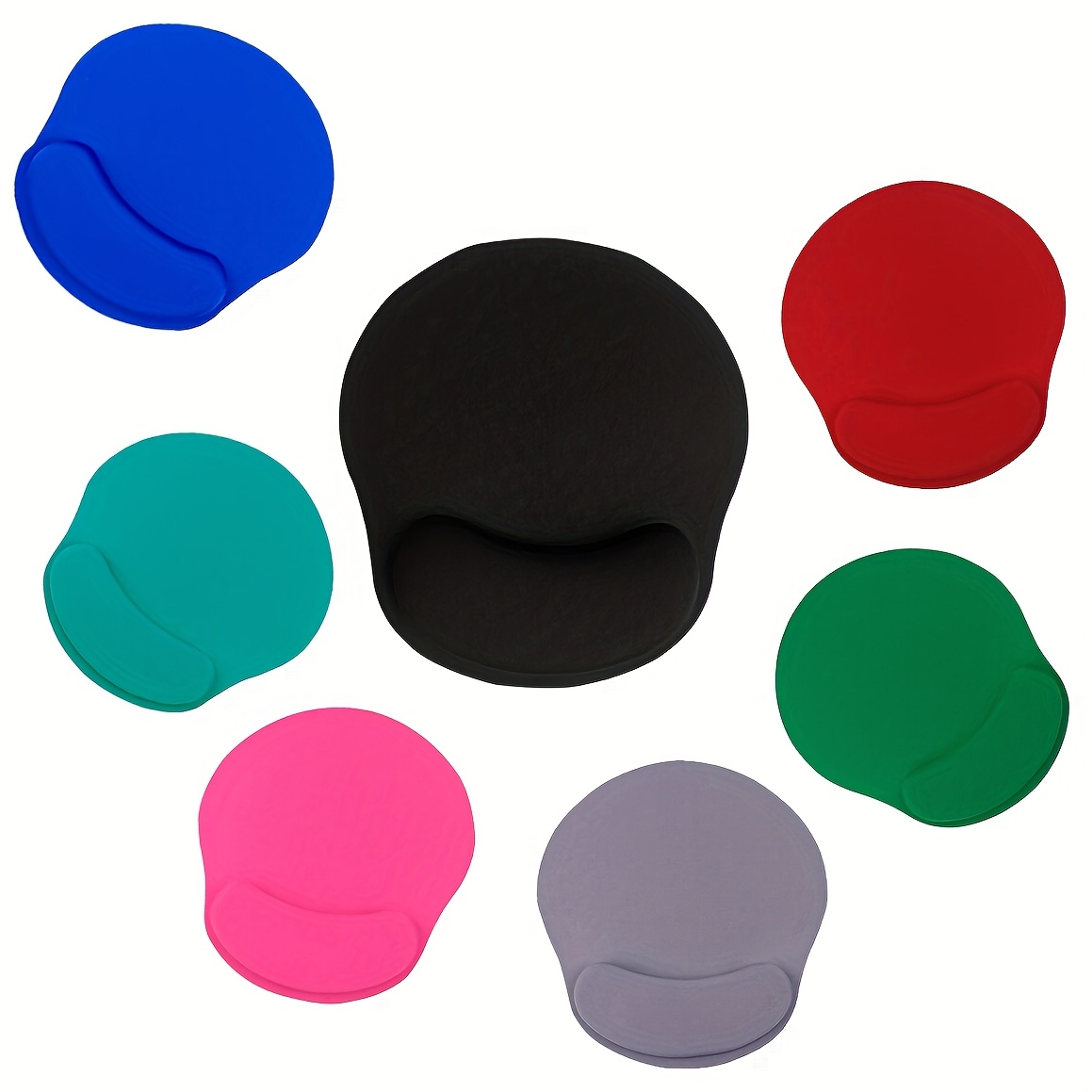 Round Wrist Support Mouse Pad with EVA Memory Foam