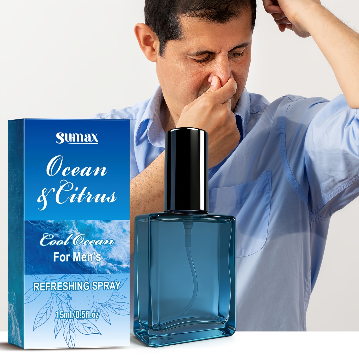 Cool Cool Ocean And Citrus Men Refreshing Spray, Men Deodorant Spray, Underarm Care, Sea Salt Freshness, Unpleasant Odor, Lasts for 48 Hours, Essential for Dates, Displays Personal Charm, Festival Gift, Travel Portable