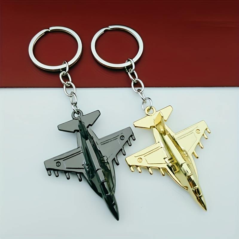 10pcs Men's Metal Airplane Keychain Tool Pendant