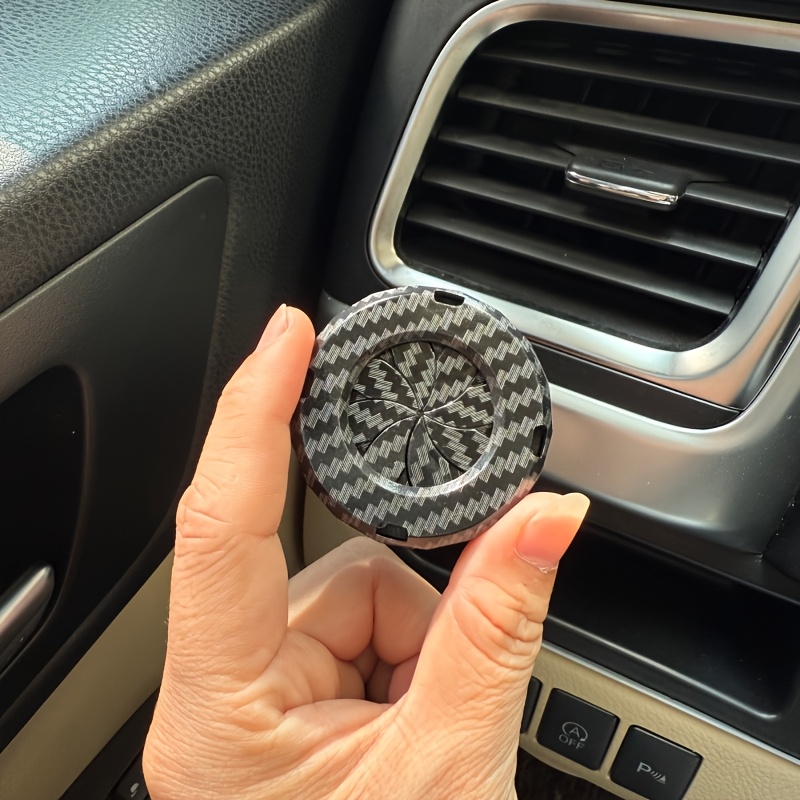 TEMU Carbon Fiber Auto Accessoires, Ontsteking Ring, Roterende Decoratieve Stickers, Interieur Accessoires, Auto Accessoires, Persoonlijke Startknop,