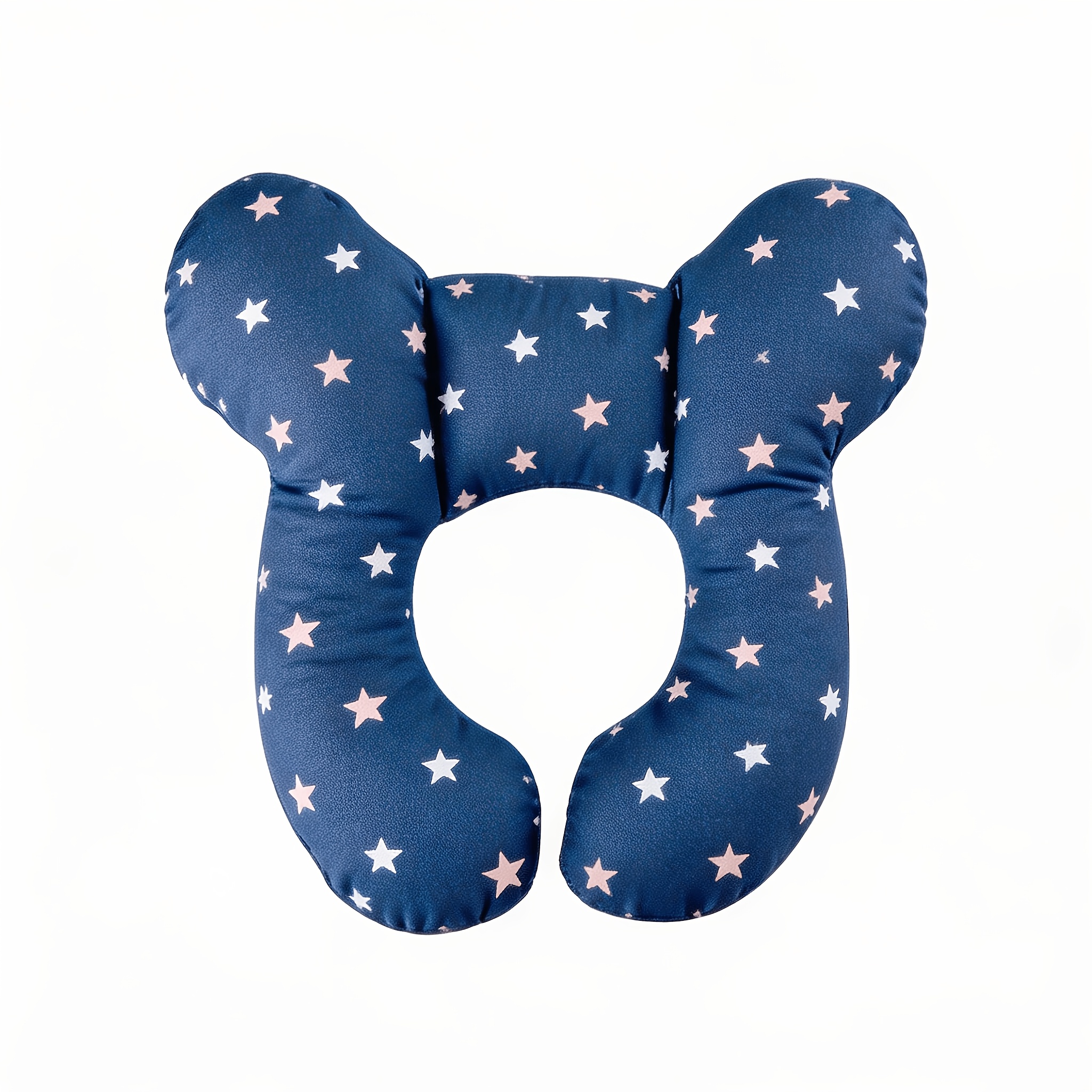 Image of 1pc Baby Seat U-shaped Pillow, Cute Cartoon Pattern, Comfortable And Soft, For Outdoor Travel, Suitable For Baby Strollers And Car Seats, Provides A Comfortable Experience For
