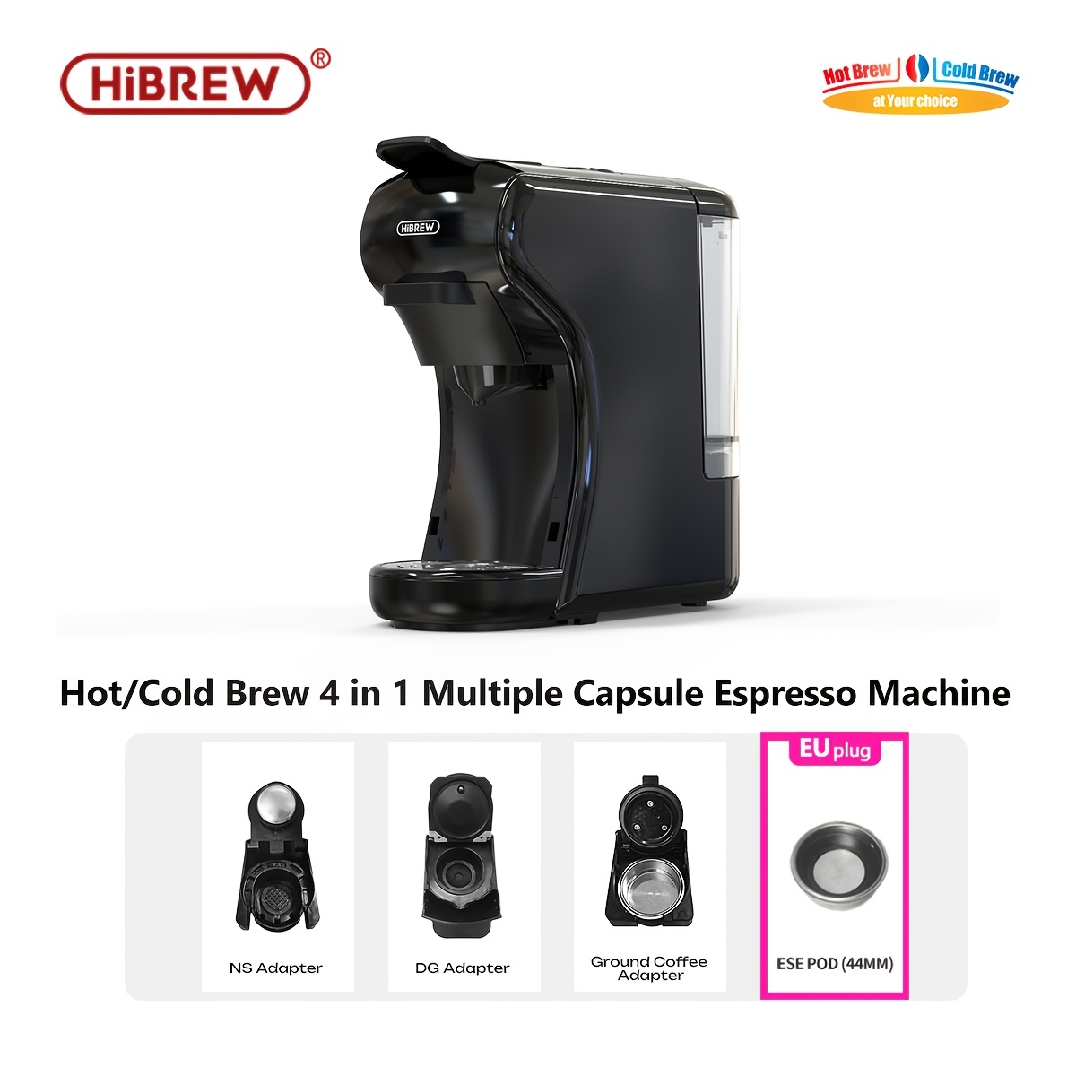 HiBREW 4-in-1 Koffiemachine met meerdere capsules