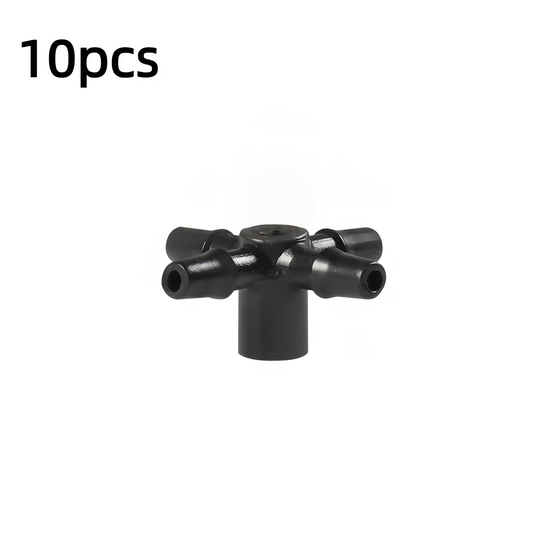 TEMU Paquete de 10 repartidores de agua de 5 vías, divididores de riego por goteo de 1 entrada y 4 salidas, compatibles con tuberías de 3/5,