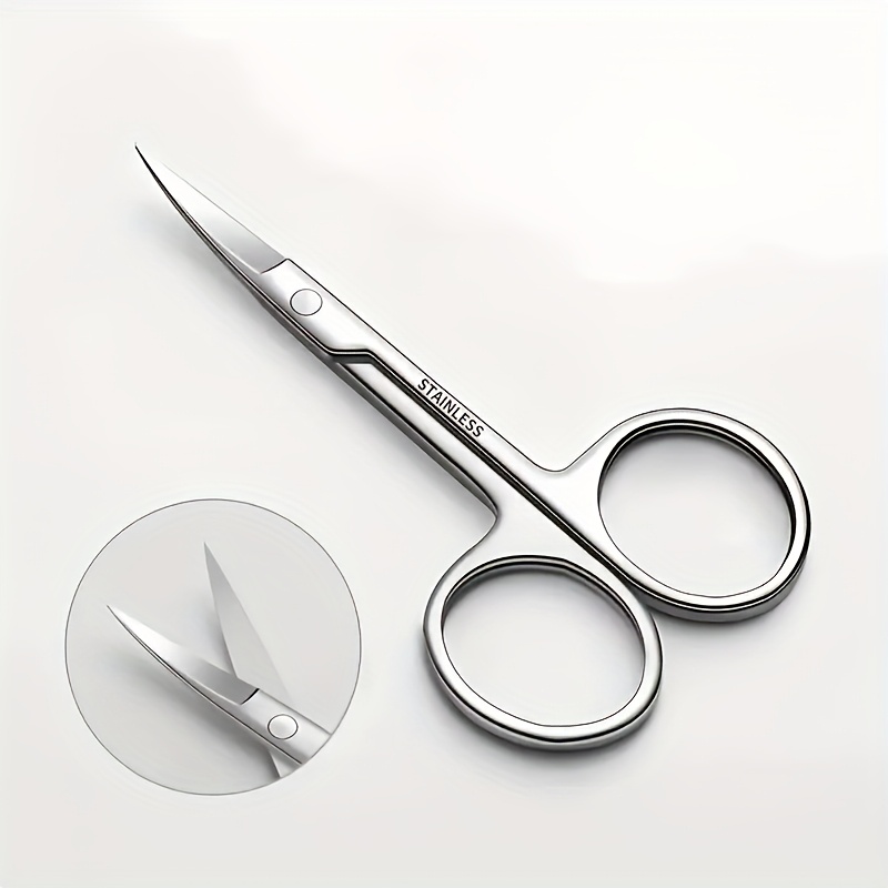 

1pc Stainless Steel Precision Nail Scissors - Rust-resistant Manicure & Pedicure Tool, Ideal For Trimming Nails And Hair, Unscented, Grooming Accessory For Hands, Feet, And Nail Care