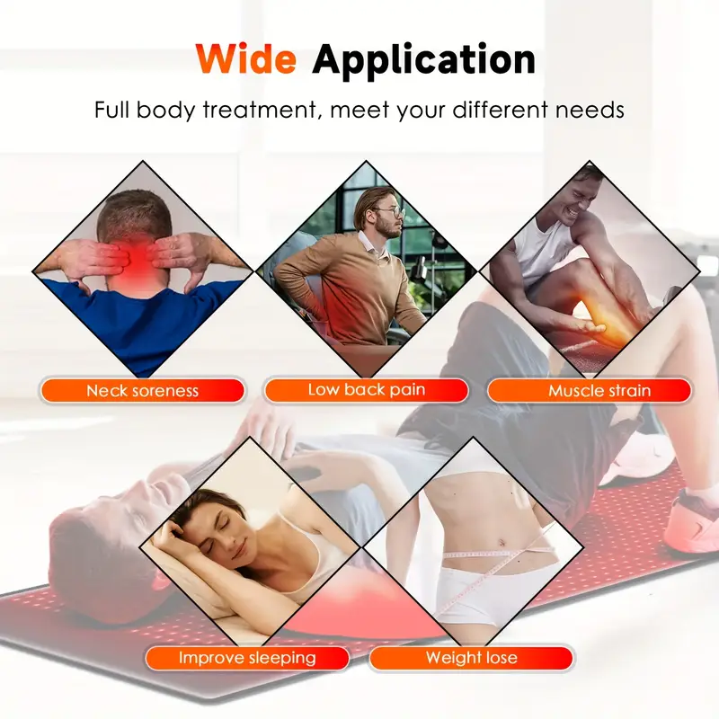 1440 led red light pad 1 7m pad 660nm 850nm full body mat for muscle recovery lower home use physical equipment Product details 1