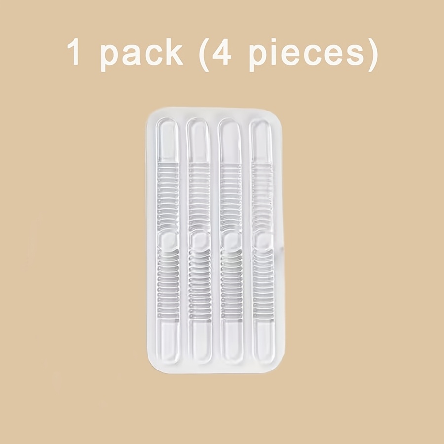 TEMU 1 Packung mit 4 Stück Silikon Anti-Rutsch Streifen mit unsichtbarem, verschleißfestem Wasserwellen Design Fersenpolster, geeignet für Sandalen