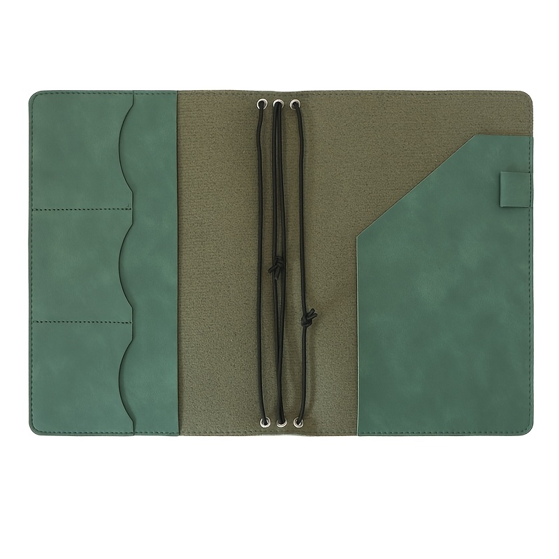 TEMU Retro Detachable Pu Faux Leather Notebook Cover, Portable Book Cover Dustproof Faux Leather Case, Elastic Strap Journal Wallet, Portable File