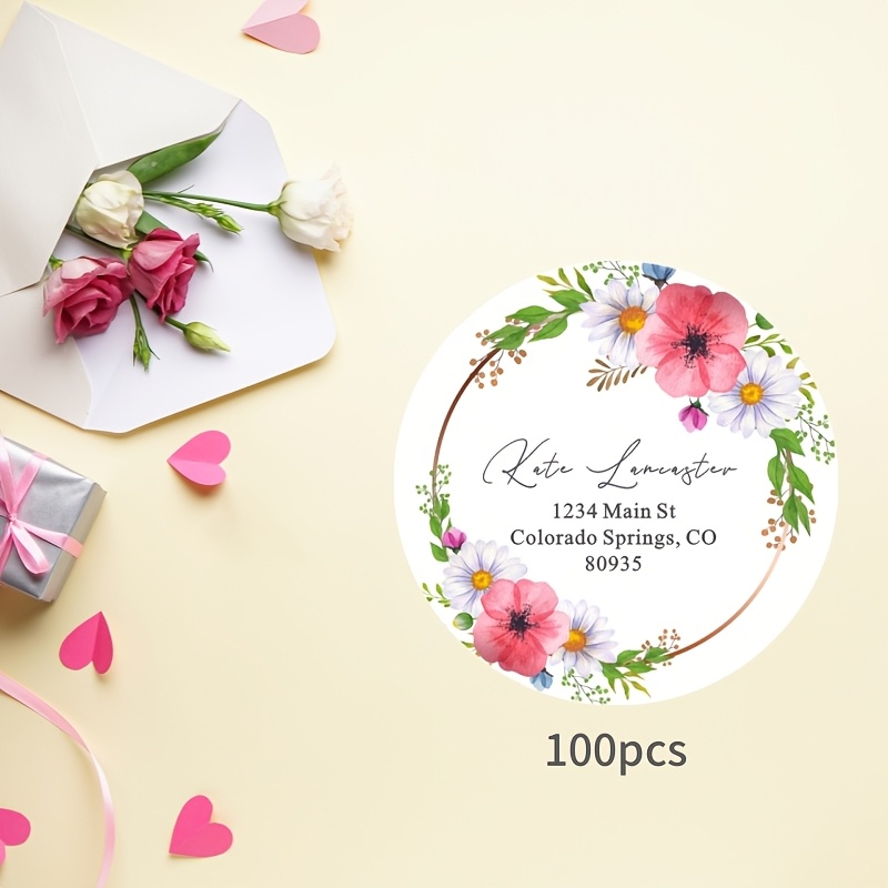 TEMU 100pcs Self-adhesive Label Customization, Personalized Label, Self-adhesive Waterproof Label Customization, , Marking Label, Name Label, Wedding