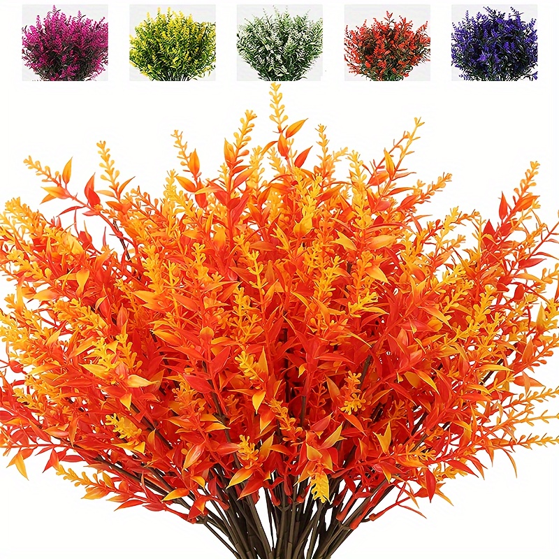 

8 Bundles Of Uv-resistant Lavender Fake Flowers - Perfect For Home Decor!