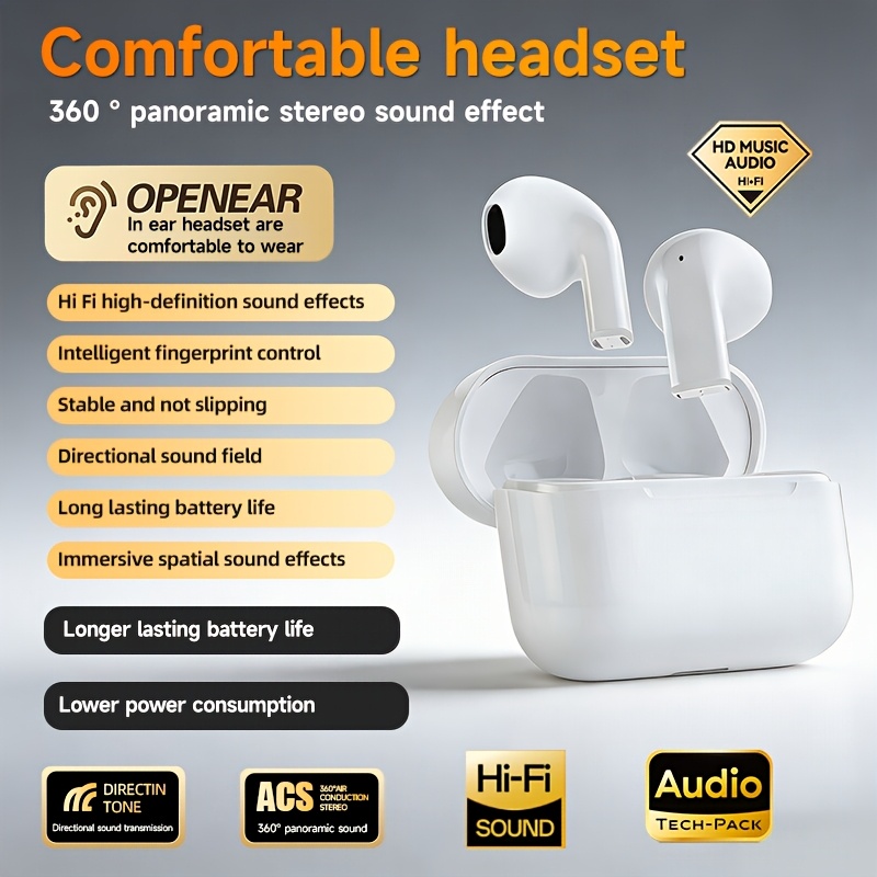 new style true wireless semi in ear sports music headset mini earbuds tws hifi   stereo hd calling stereo earphones for   for iphone cellphone gaming earpieces smart couples headphones for valentines day gift