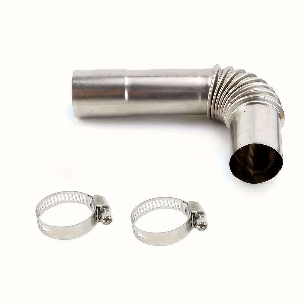 25 мм и 26 мм колено для выхлопной трубы портативного дизельного обогревателя для каравана, кемпера, фургона - прочная металлическая конструкция, герметичный  , простая установка, совместимость с большинством транспортных средств, система обогрева автомобиля,   металлическое покрытие Детали 4