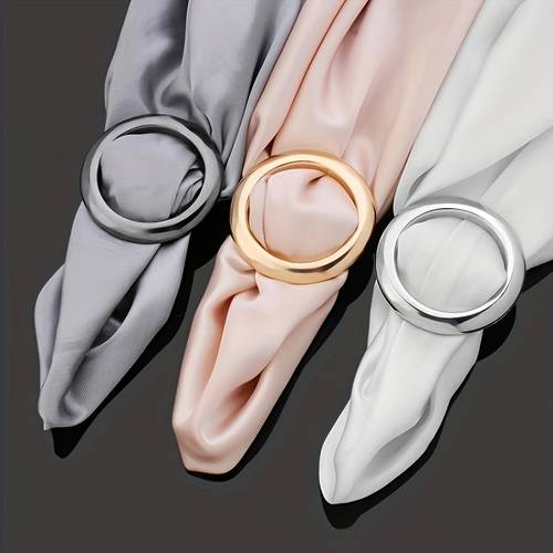 3 shirttail knot fasteners multifunctional fashion scarf rings for t shirts blouses and clothing security