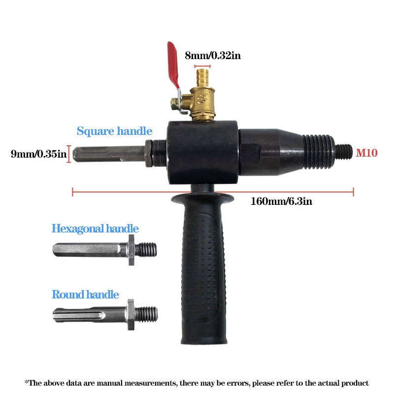 TEMU A Set Of Hammer Drill Adapters, Water Injection Devices, And M10-compatible Connectors