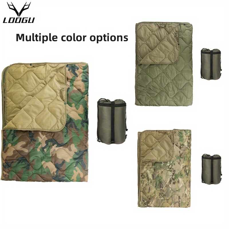 

Logu Button Style Camouflage Blanket With Waterproof Cape Lining, Suitable For Outdoor Camping, Hiking, Hunting, Survival, Backpacking, Picnic