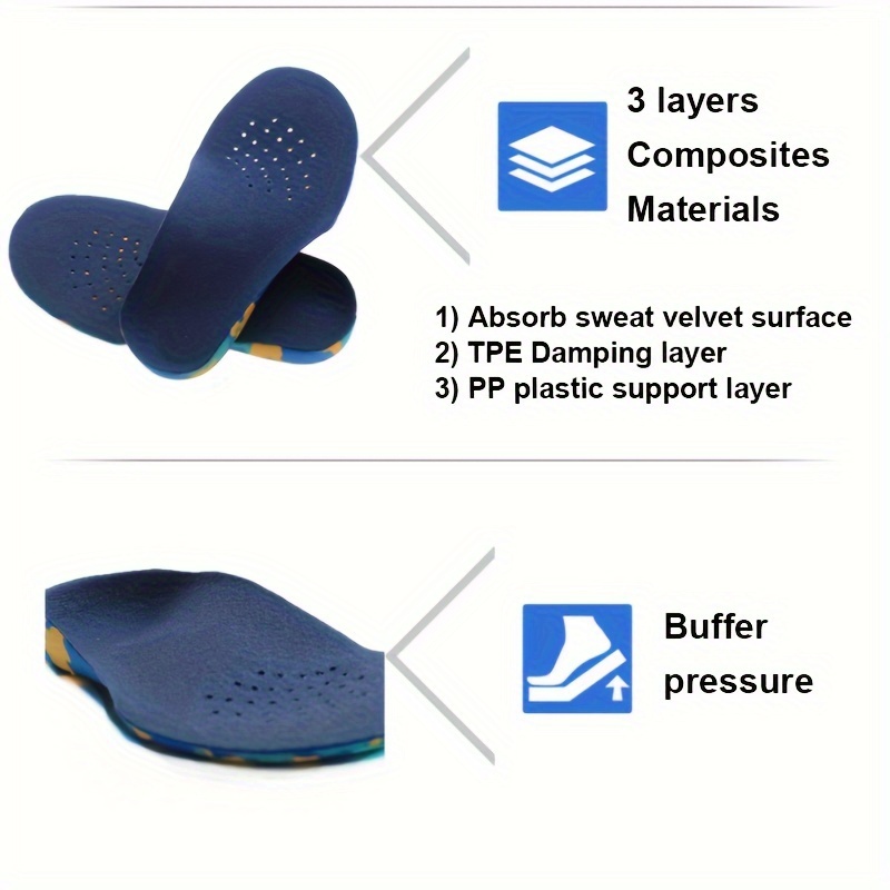 1 Par Plantillas Cortables Transpirables para Niños con Soporte de Arco, Inserto para Correr, Cojín Transpirable, Suela para Zapatillas Deportivas para Pies Pequeños, Almohadillas para Tamaños Pequeños