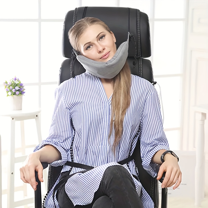 ergonomic u neck travel pillow for airplane car   portable sleep aid with 100 soft fabric lightweight design for office commuting long flights office napping tool     maintenance     compact style breathable material    