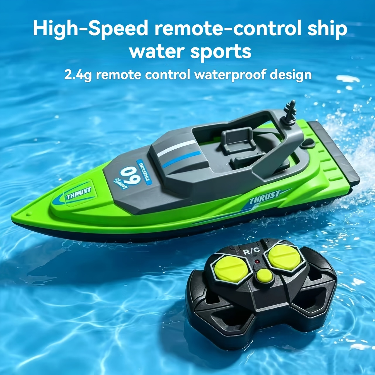 foto e artikullit lodër varkë, varkë shpejtësie e lartë, anije elektrike simulimi 2.4g, lodër model varkë shpejtësie, varkë shpejtësie, mbështet garë të shumëfishta njëkohësisht, e përshtatshme për dhurata ditëlindjesh, dhurata festash