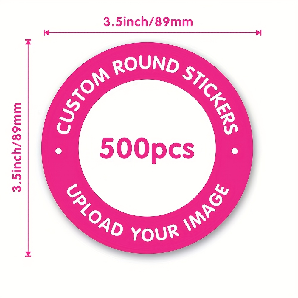 Customizable Round Self-Adhesive Stickers and Labels
