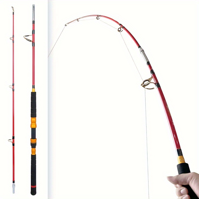Portable Lightweight Fishing Rod 2 Sections Fiberglass - Temu United Kingdom