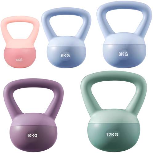 multi functional kettlebell 4 6 8 10 12 gym dumbbell replacement for strength training aerobic core exercise grip and stable durable kettlebell suitable for full and functional exercises ideal holiday gift