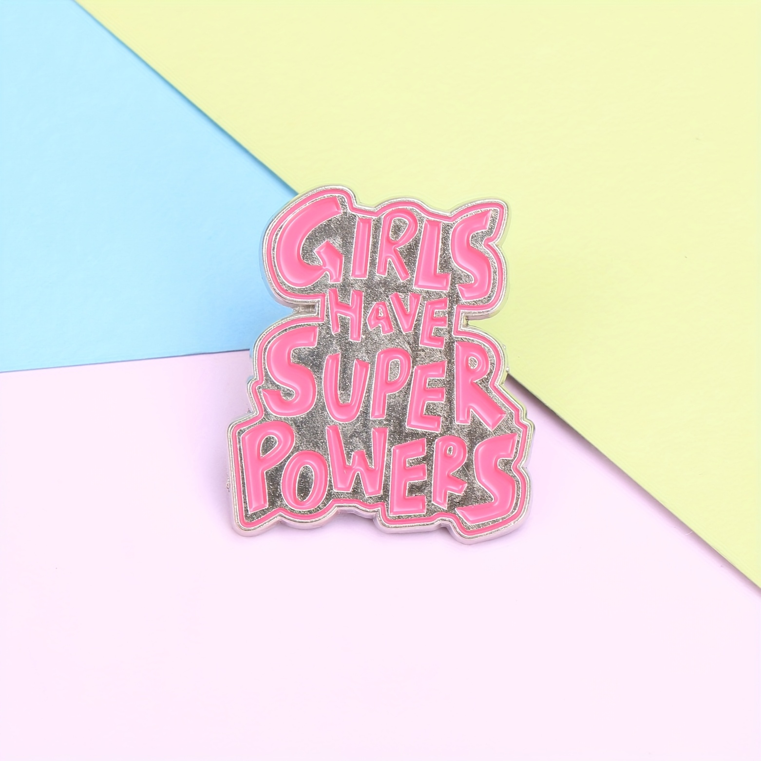 Image of Have " Cartoon Punk Enamel Pin - Colorful Alloy Lapel Brooch With Pink Lettering, Backpacks, Clothes, Diy Decor - For Women, Party Accessory, Party Accessory | Design | Durable Pin