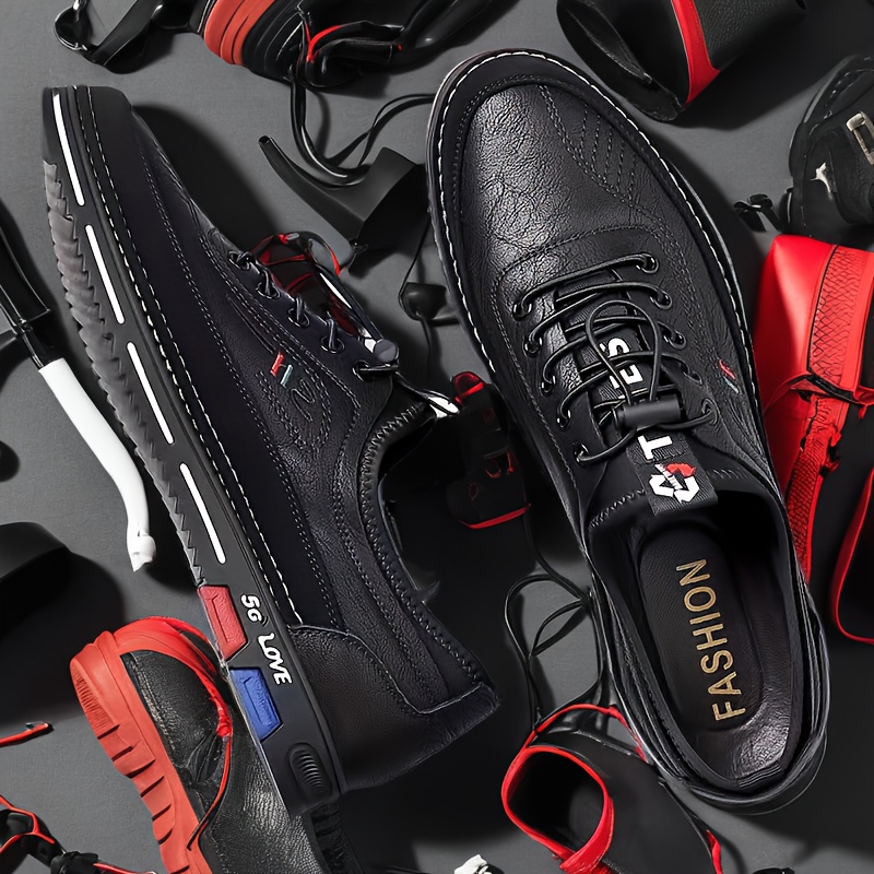Men'S Casual Sneakers: Retro College Style, PU Upper, Rubber Sole, Low Top, Suitable for Men And Women, Spring/Summer, Fall/Winter, Suitable for Casual And Running Activities