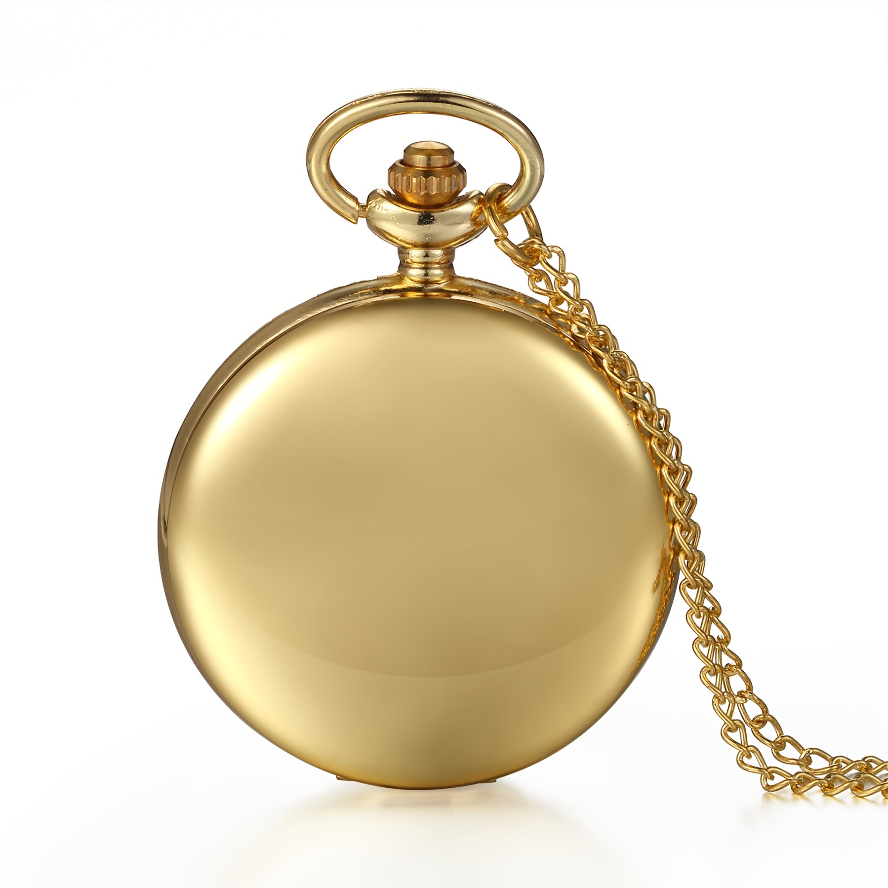 Image of Classic Minimalist Retro Quartz Pocket Watch Necklace - Smooth Digital Dial With Quartz Movement, Unisex Men's & Women' Watch Pendant For Sweater Chain, Elegant Accessory For Casual & Dressy Wear
