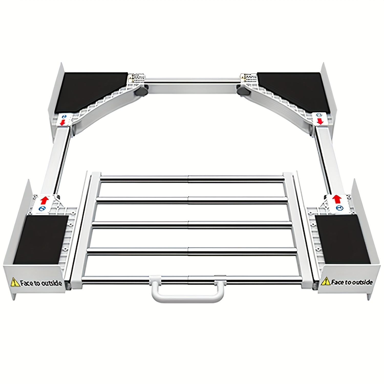 Universal Connection Frame For Washing Machine And Dryer Stand, Extendable Stand For A Width Of 45-66cm, Washing Machine Accessory