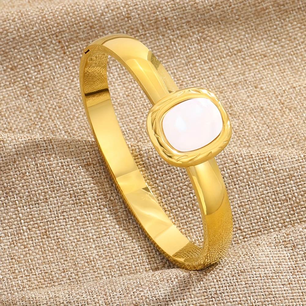2pc Stainless Steel Round Design Bracelet Set