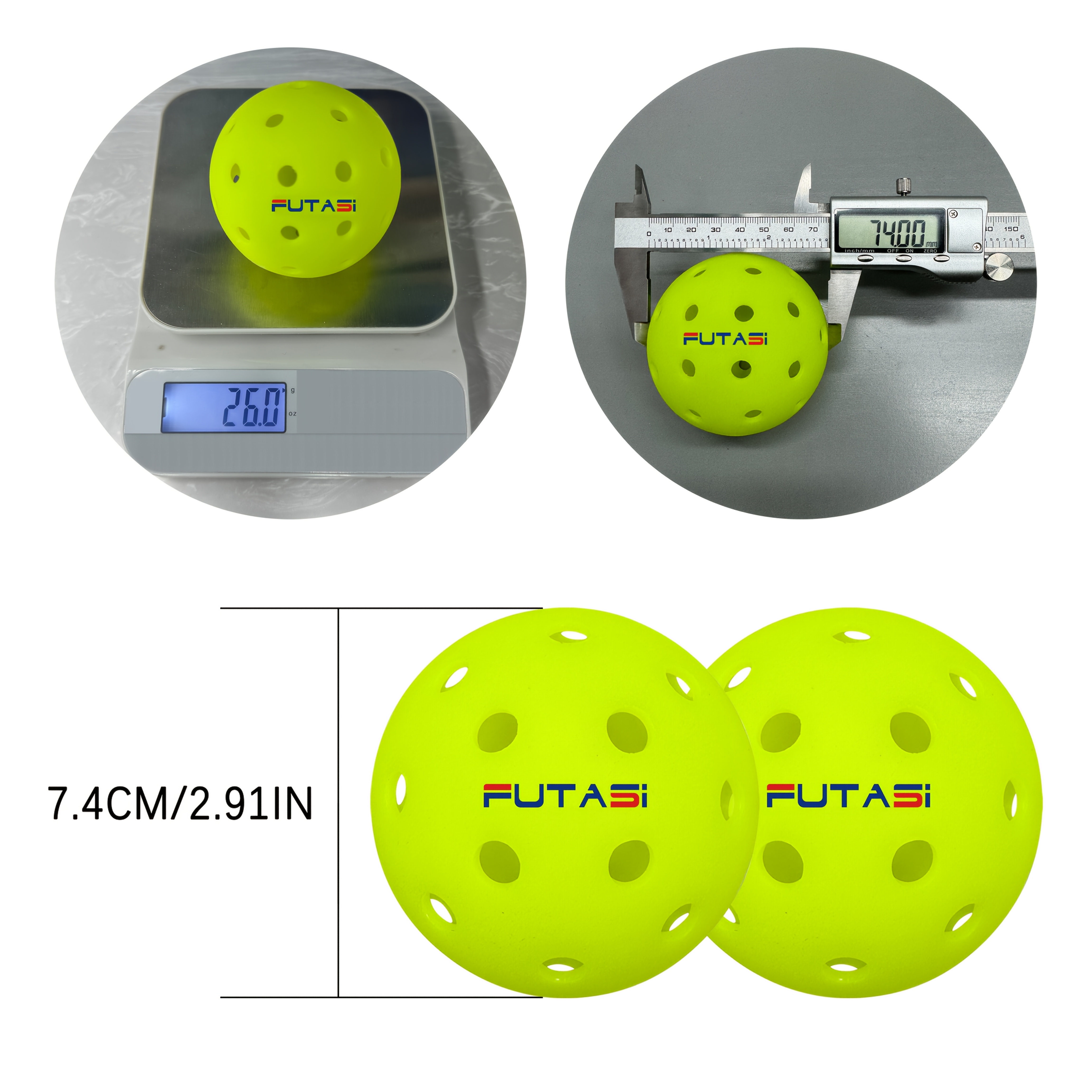 12pcs 48-Hole Pickleball with Aerodynamic Design