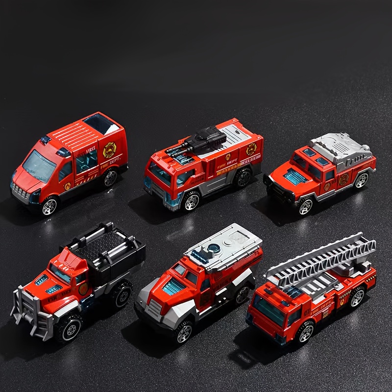 

3pcs Truck & Swat Car Set - Red Alloy, For ' Parties, Halloween, Christmas,