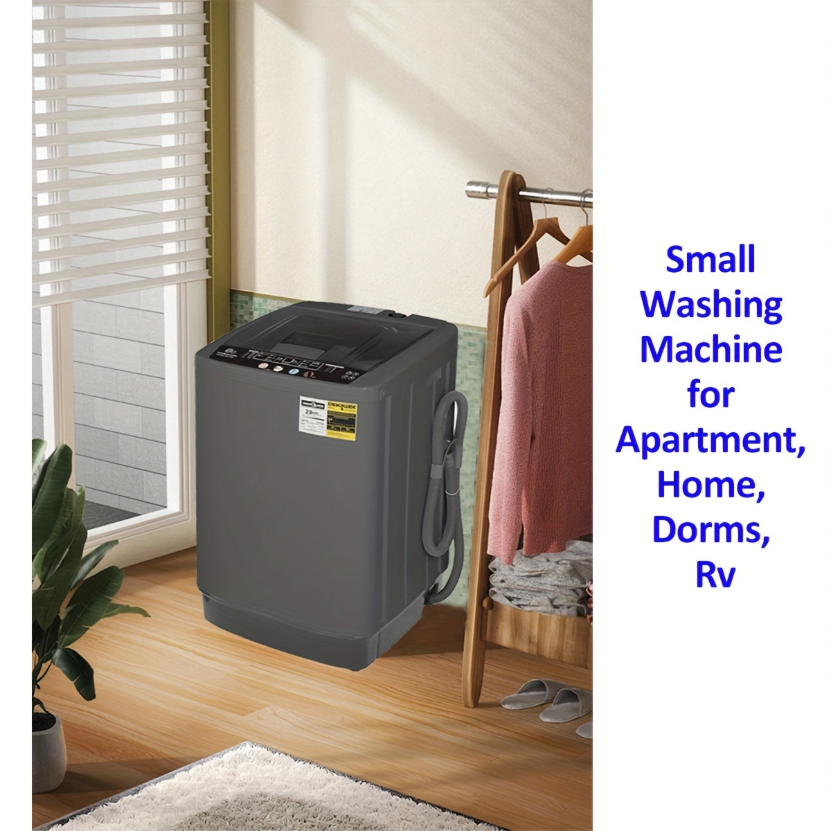 

Washing Machine Portable With Child Lock, 24h Delay Start, Washing Machine Mini, Laundry Washing Machine, Energy Saving, 17.9lbs Automatic Compact Home Washing Machine With Air Dry, Tub Clean