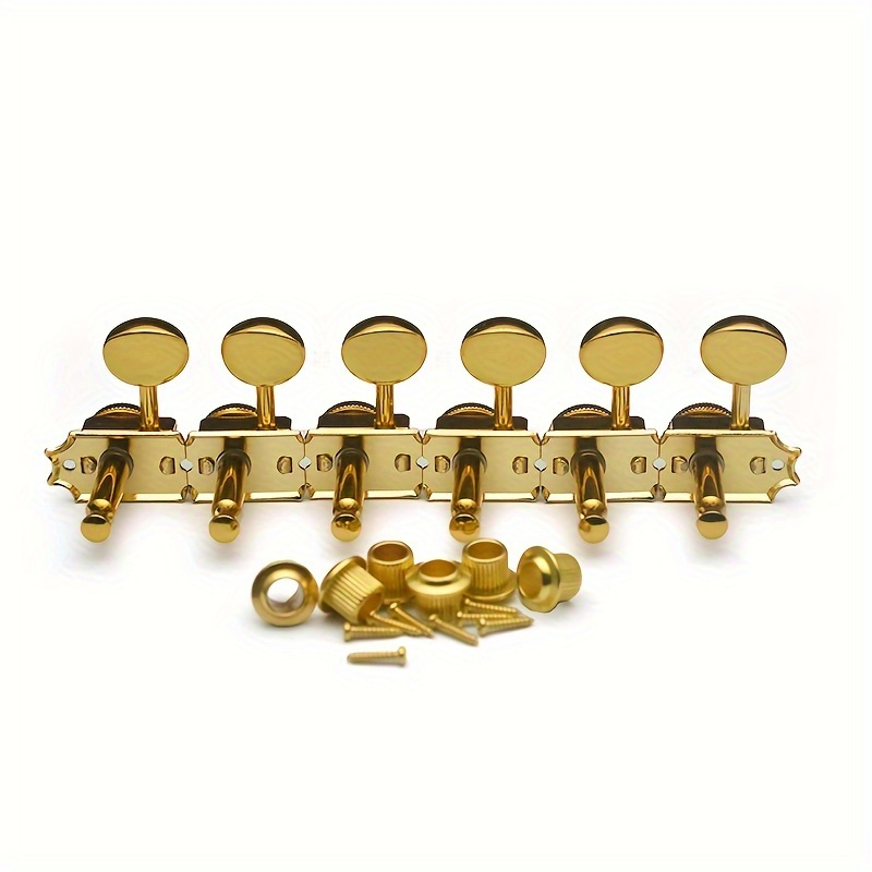 [Vintage Guitar Locking Tuners] SAPHUE 6pcs Chrome Inline Guitar Locking Tuners - Vintage Style, Easy Install, for ST & TL Electric/Folk/Acoustic Guitars