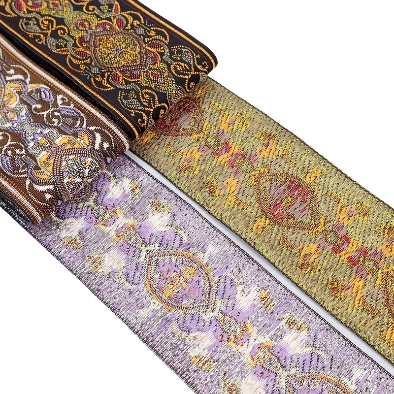 Vintage Embroidered Jacquard Lace Ribbon for Crafts