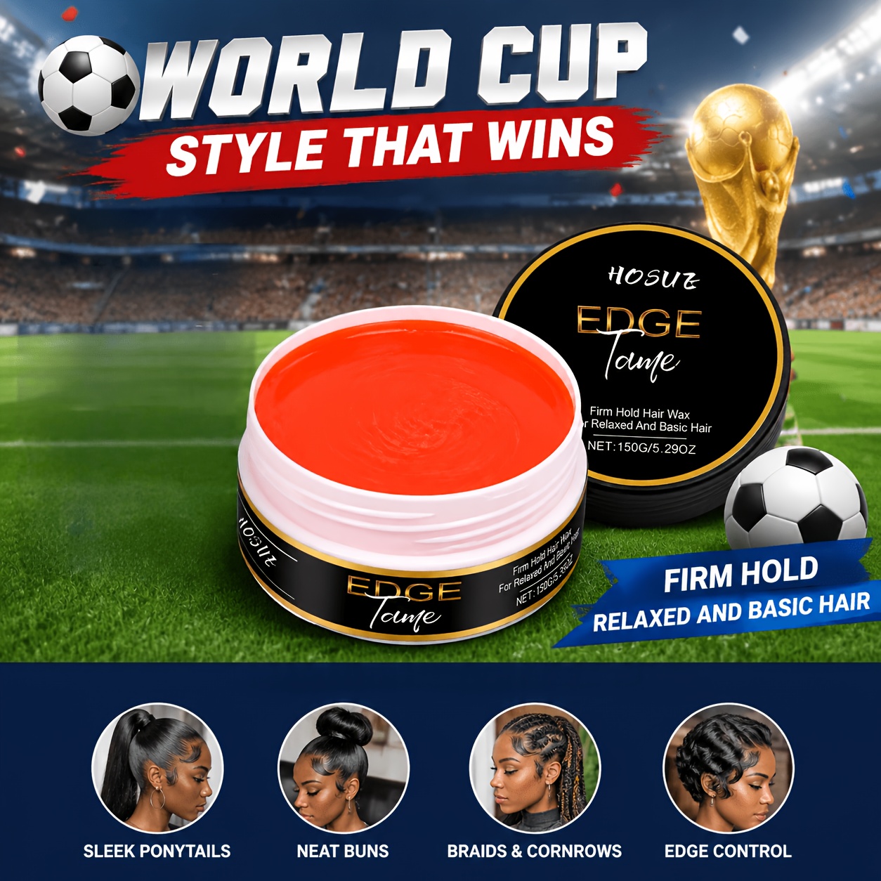 Crushed Hair Styling Gel Wax, Edge- Texturizing Gel For Frizzy Hair, Lightweight And Non-greasy With , Shiny End, Long-lasting Hold Ideal For Braiding, Smooth And Shaped, Braid Styling. Gifts.