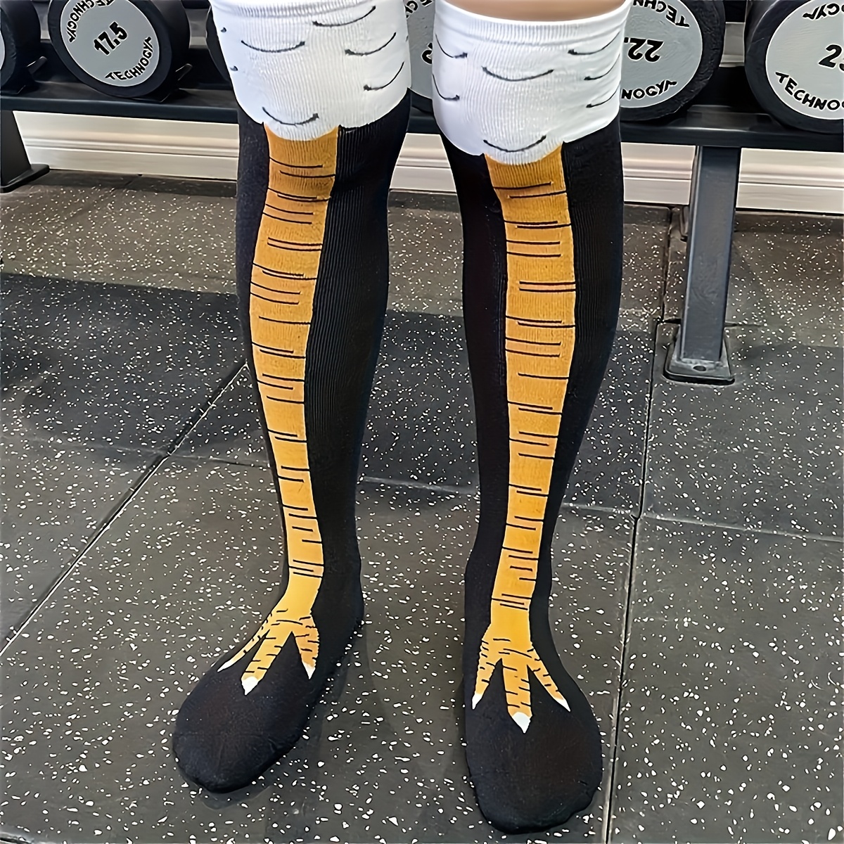 Men&#39;s Novelty Chicken Claw Pattern Crew Socks, Breathable Comfy Casual Socks for Men&#39;s Outdoor Wearing All Seasons Wearing