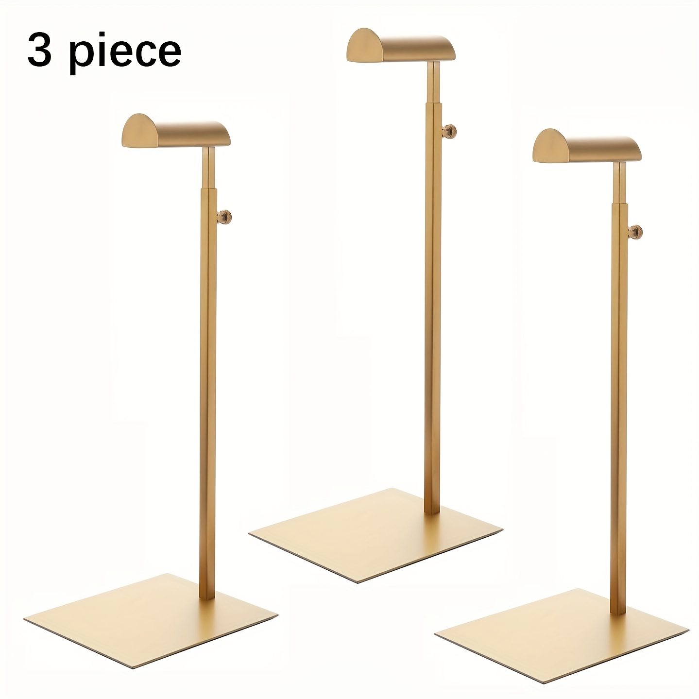 TEMU 1/3 pièces support de présentation pour sacs en acier inoxydable, hauteur réglable, or titane - idéal pour maison/boutique/table à manger ou
