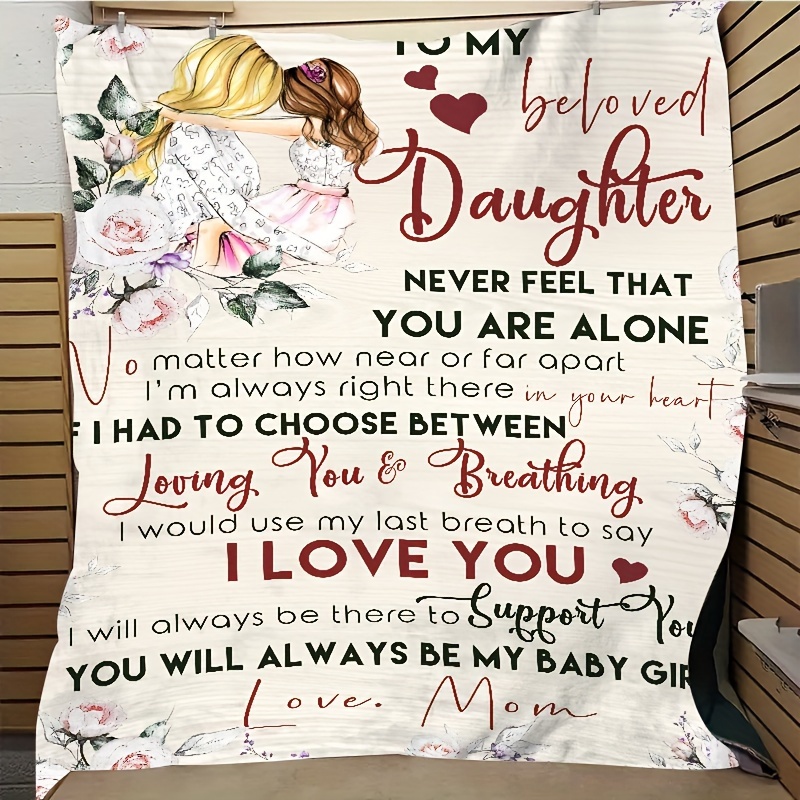 

1pc Mother Gifts For Daughter Blanket Soft Flannel Sofa Blanket Tv Blanket