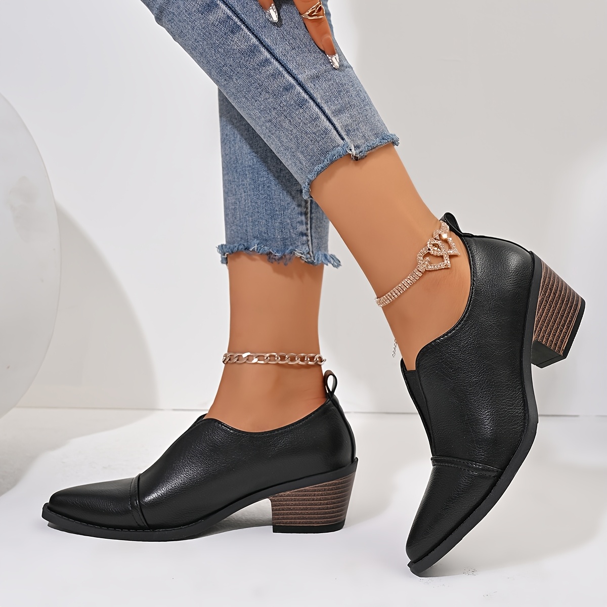 zapatos tacón punta afilada vintage francés mujer Temu Guatemala