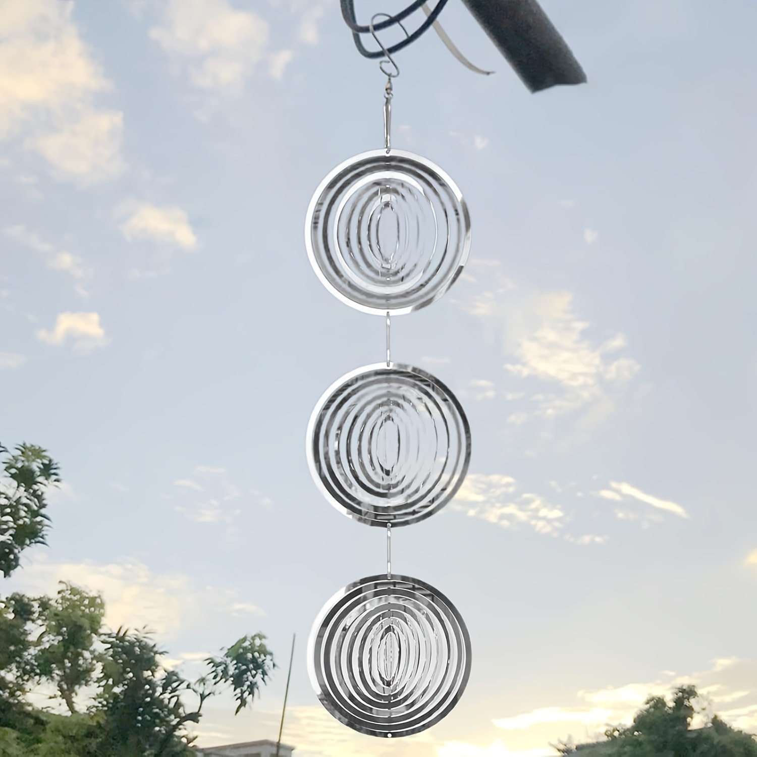 TEMU Outdoor Bird Repellent, Reflective Windmill, Garden Decoration, Keep Woodpeckers And Pigeons Away From Your House, Patio, Bird Scare Device,