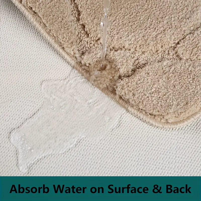 super soft water absorbnet microfiber bathroom rugs shower bath mats for bathroom non slip machine washable Product details 3