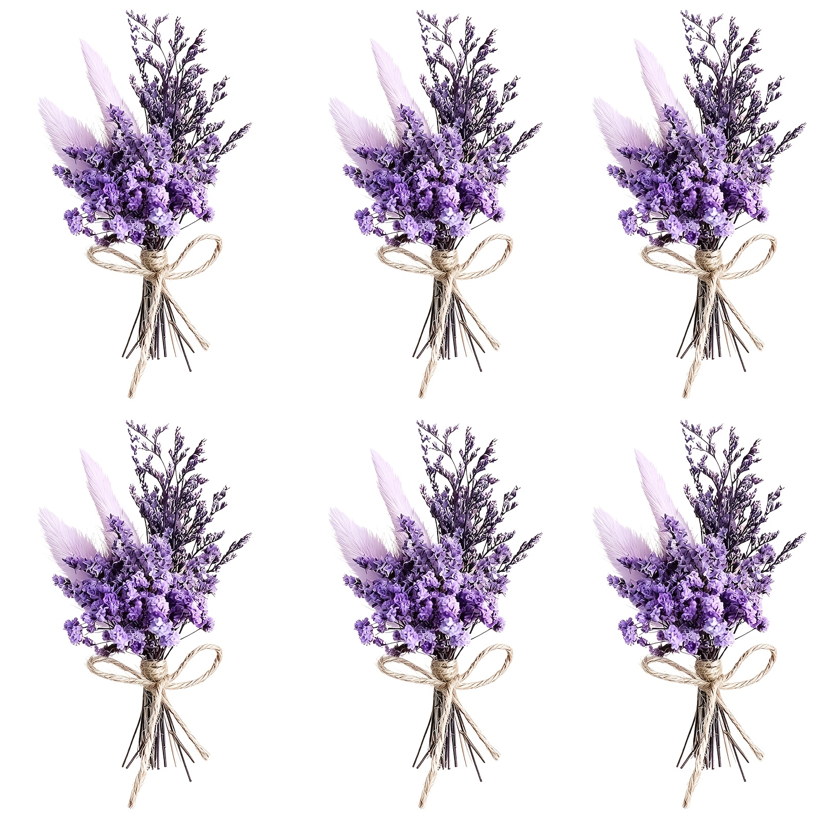 6packs Diy Flower Kit Vibrant Dried Flower Bouquet Greeting Card Decoration Bouquet For Home Decoration Weddings