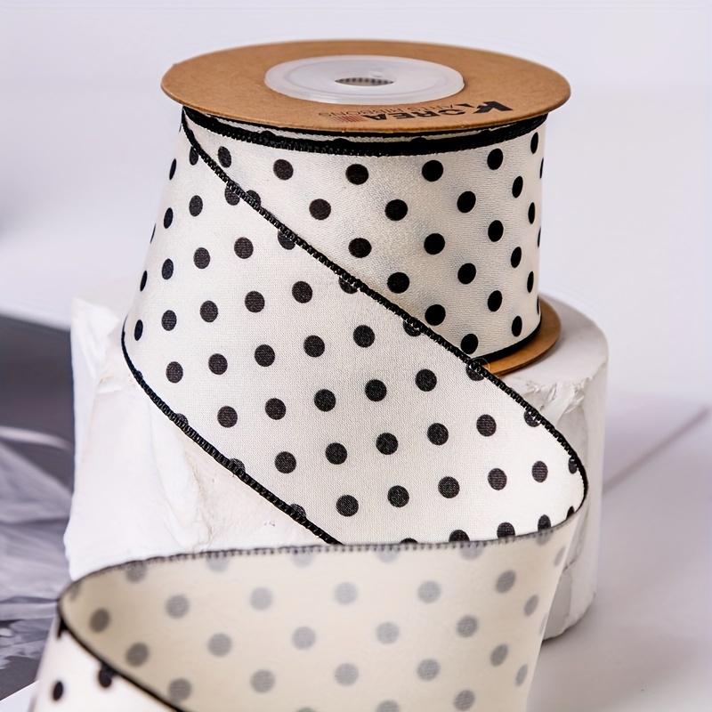 Slippery Polka Dot Print Webbing Bow Hair Additions Clothing Top Hat Additions Gift Flower Wrapping Polka Dot Tape